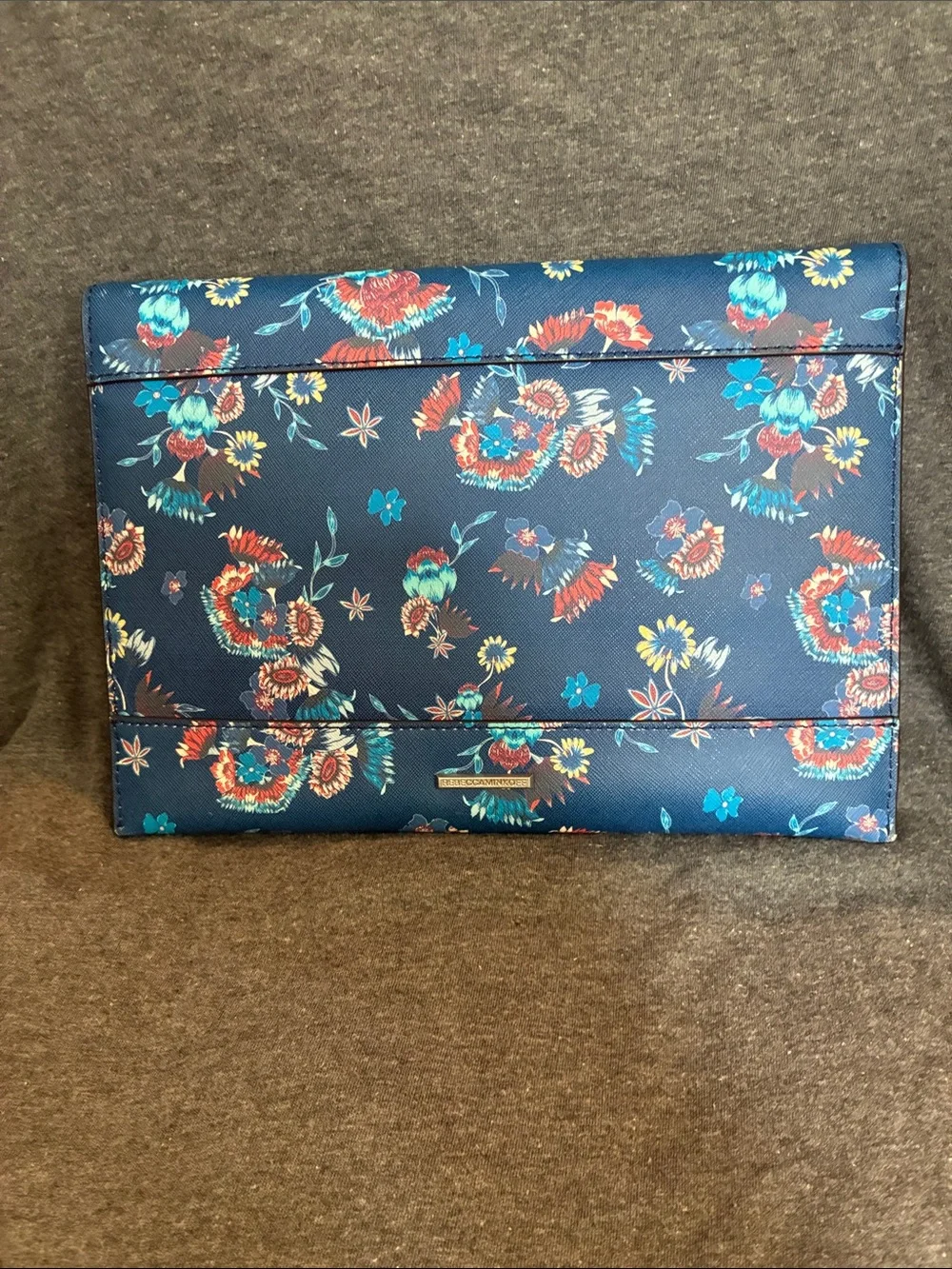 Rebecca Minkoff Navy Floral Envelope Clutch
